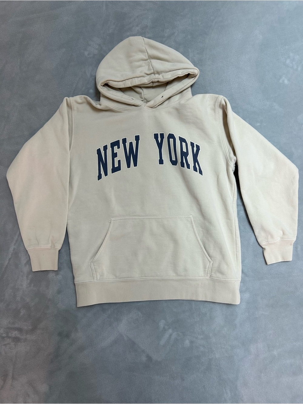 Cream 'New York' Pullover Hoodie with Arch Graphic - Picture 5 of 5